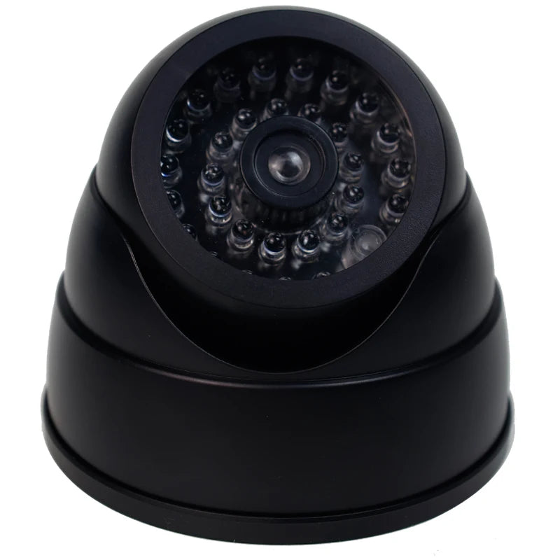 Dummy Security Camera Dome with LED Light for Indoor Outdoor Use