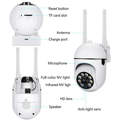 PTZ Security Camera 8MP WiFi with 4X Zoom and Night Vision
