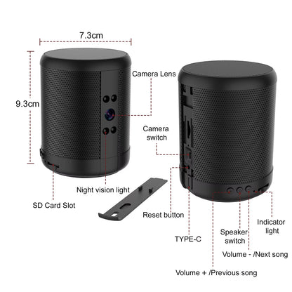 Mini WiFi Security Camera 1080P HD with Speaker and Night Vision