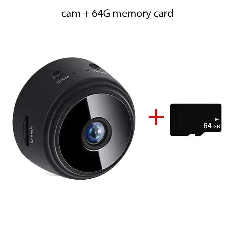 Mini WiFi Security Camera with Audio Video Recorder for Home