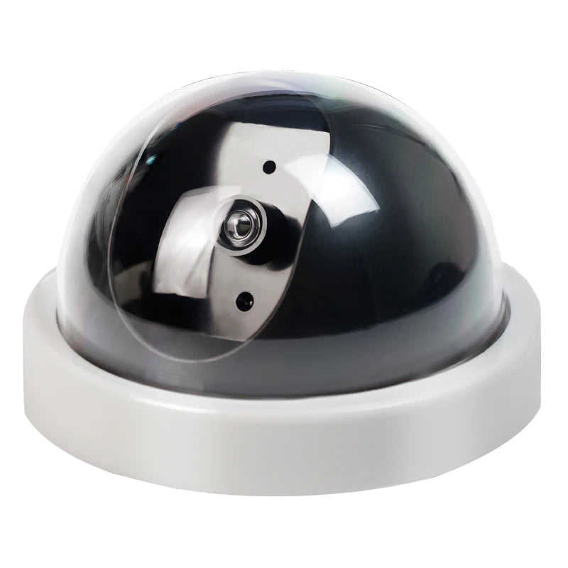 Dummy Security Camera Dome with LED Light for Indoor Outdoor Use