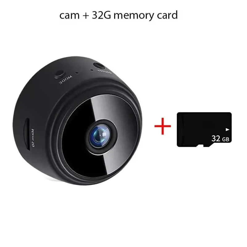 Mini WiFi Security Camera with Audio Video Recorder for Home