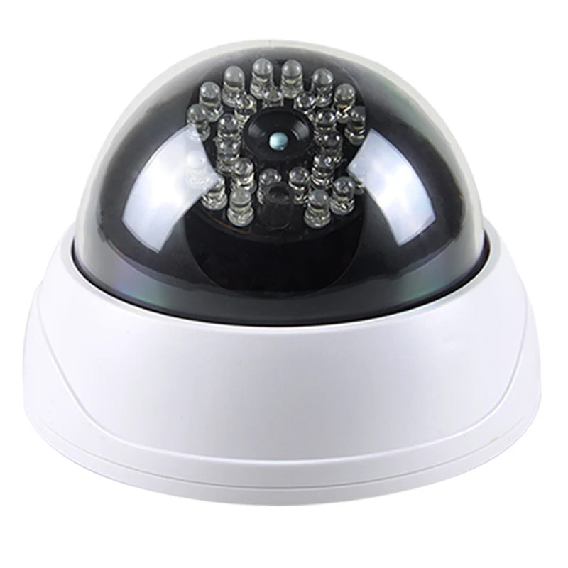 Dummy Security Camera Dome with LED Light for Indoor Outdoor Use